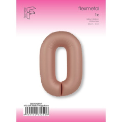 Цифра 0 Slim Vintage Rose 1 шт в уп (40''/102 см) FM
