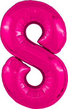 Цифра "8" Slim Фуксия в уп Агура