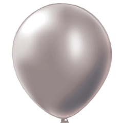 Серебро металлик 12"1шт(уп 50шт) БиКей