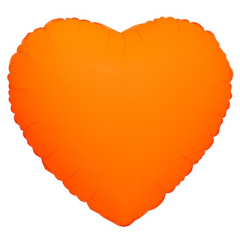 Сердца б/р 18" Неон Orange ВЗ