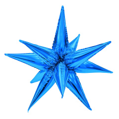 Звезда, Составная, Синий,3D (26''/66 см) 1 шт. 