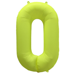 ЦИФРА 0 40" Неон Yellow 40"/ 102 СМ ВЗ уп