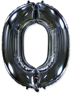 Цифра 0 Черный (40''/102 см) Flexmetal