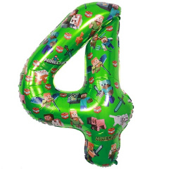 ЦИФРА "4" Человечки Пиксельные 40" /102см (круг) в упак. ВЗ 