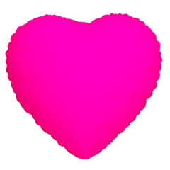 Сердца б/р 18" Неон Fuchsia ВЗ