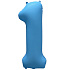 ЦИФРА 1 40" Неон Blue 40"/ 102 СМ ВЗ уп