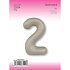 Цифра 2 Slim Creamy Late 1 шт в уп (40''/102 см) FM